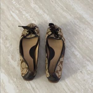 Brown Coach logo “Josie” flats